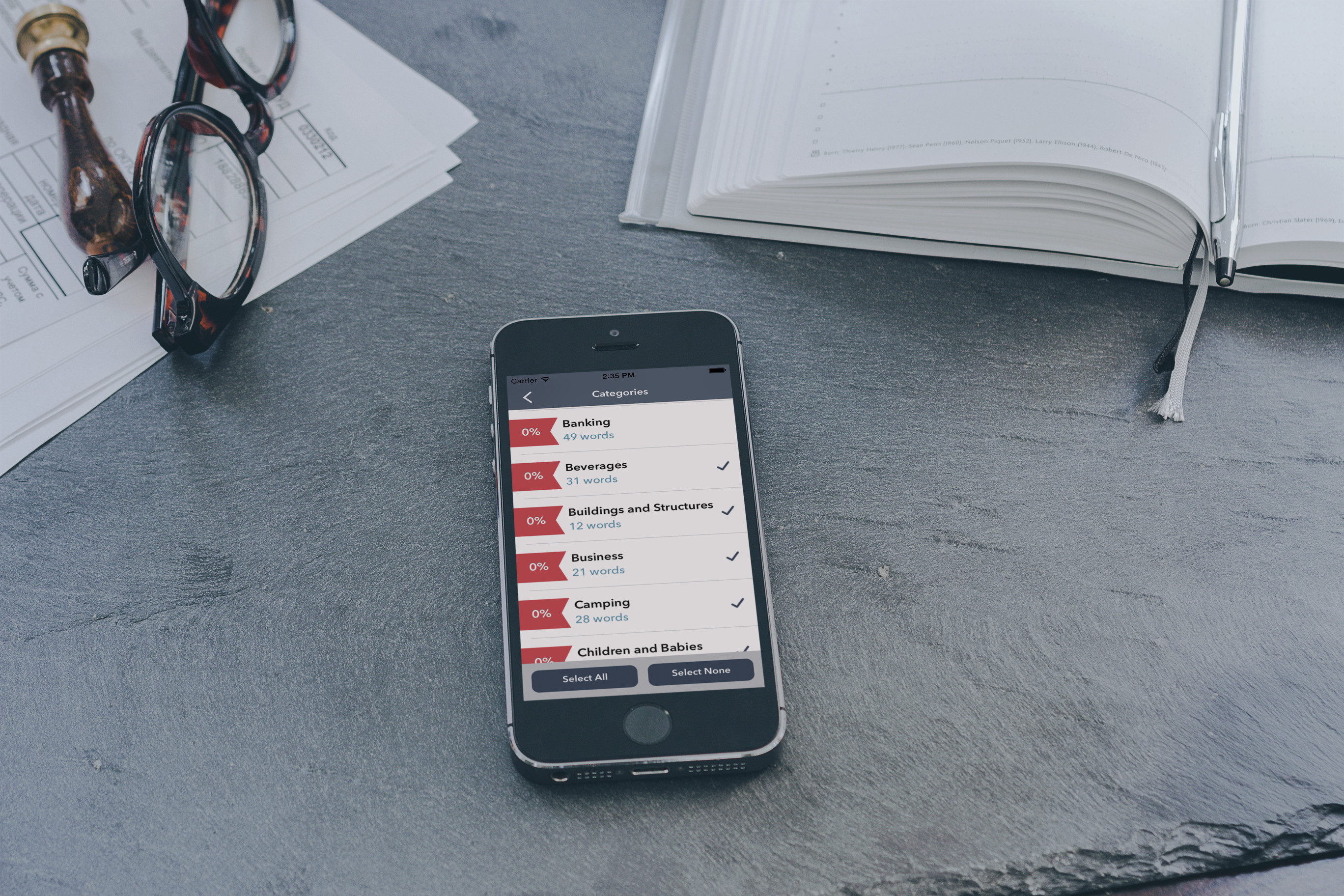 AccelaStudy language categories