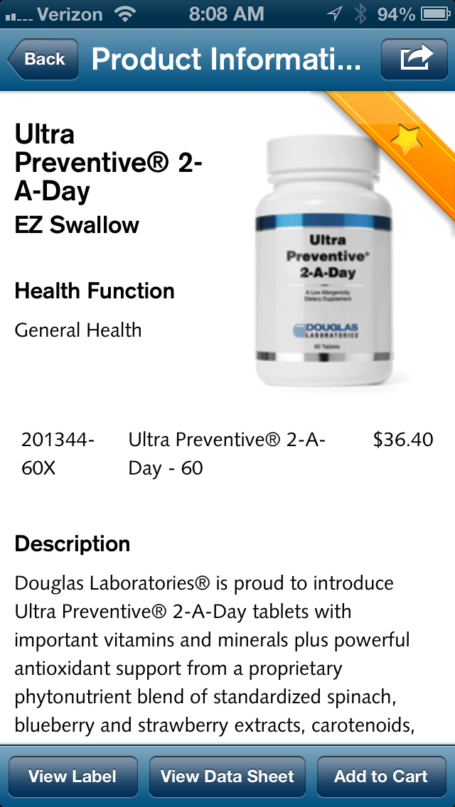 Douglas Laboratories product catalog app