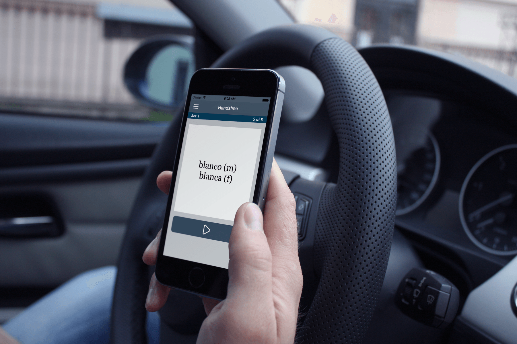 AccelaStudy Handsfree mode in a car